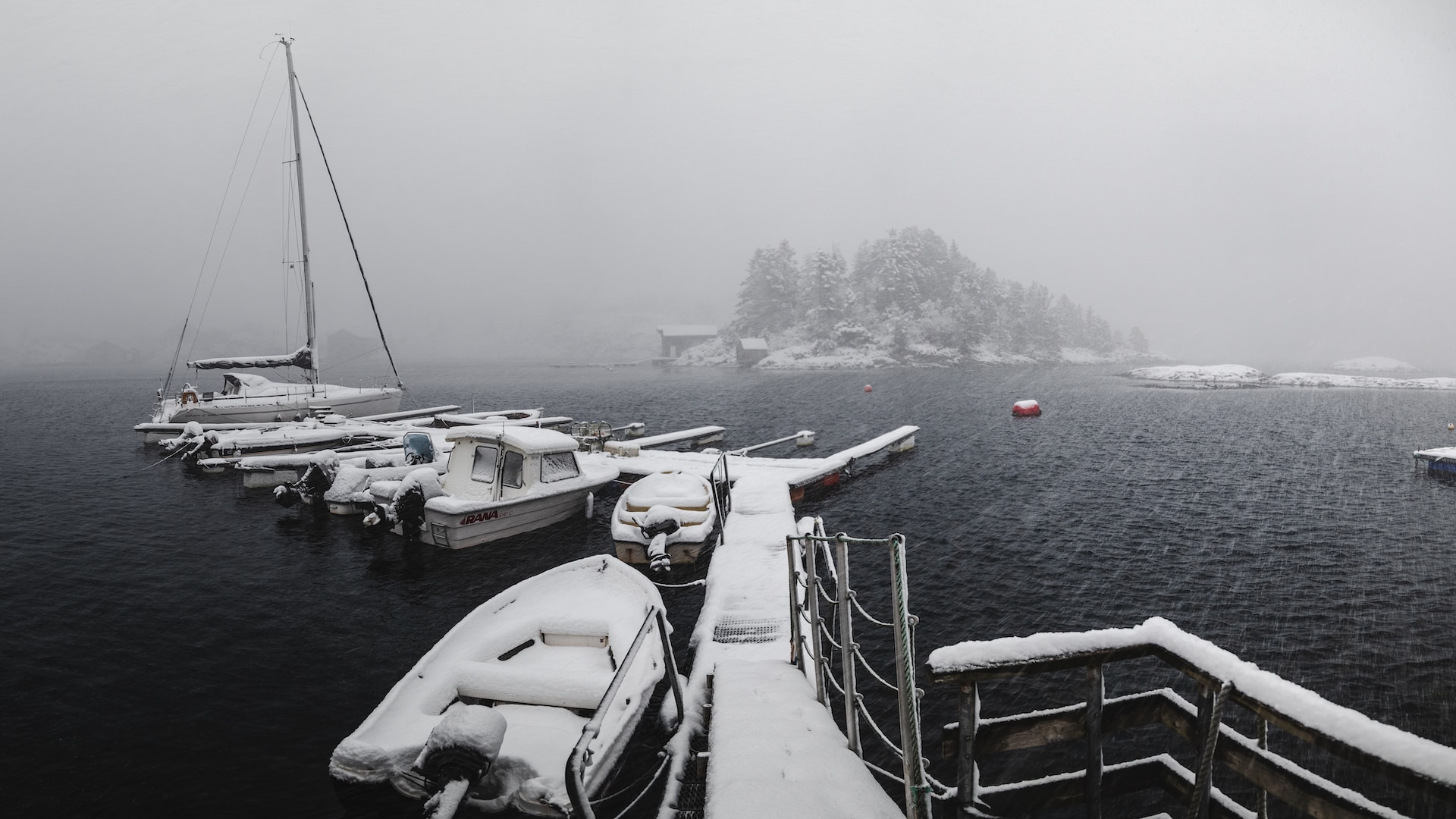 boats in winter